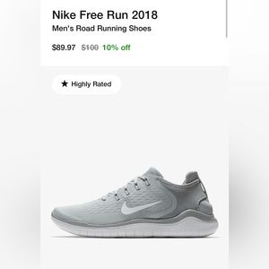 Like-new Nike Free Run Men’s size 10